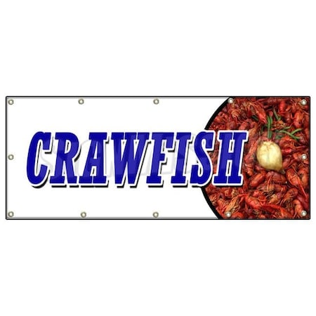 Signmission CRAWFISH BANNER SIGN boil dinner lunch corn cajun new orleans buggers B-120 Crawfish